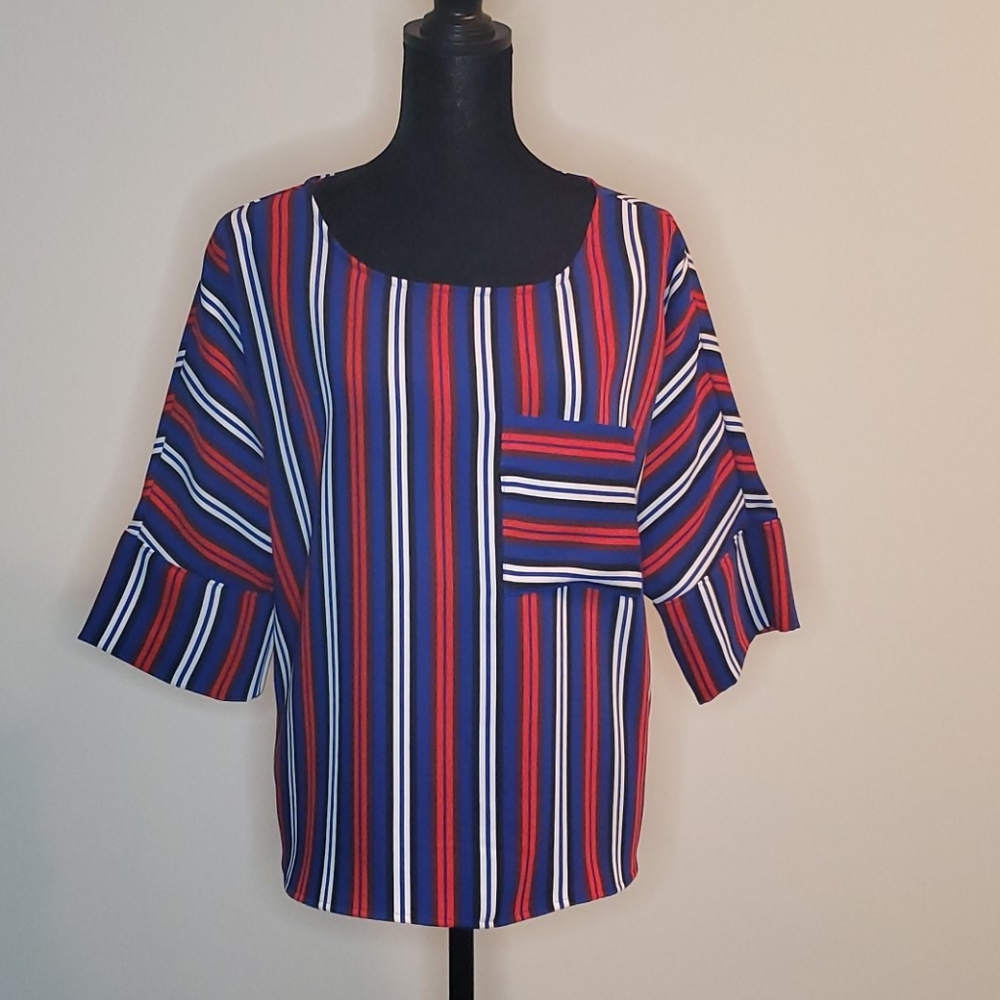 EXPRESS Multi-colored Stripped Blouse